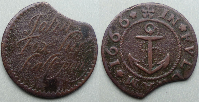 Fulham, John Fox 1666 halfpenny